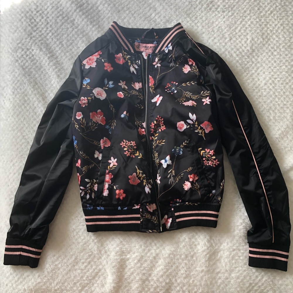 Kids’ Floral Bomber Jacket